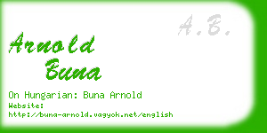 arnold buna business card